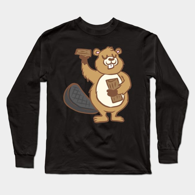 Beaver forest rodents for children animal welfare animal hunters Long Sleeve T-Shirt by KK-Royal